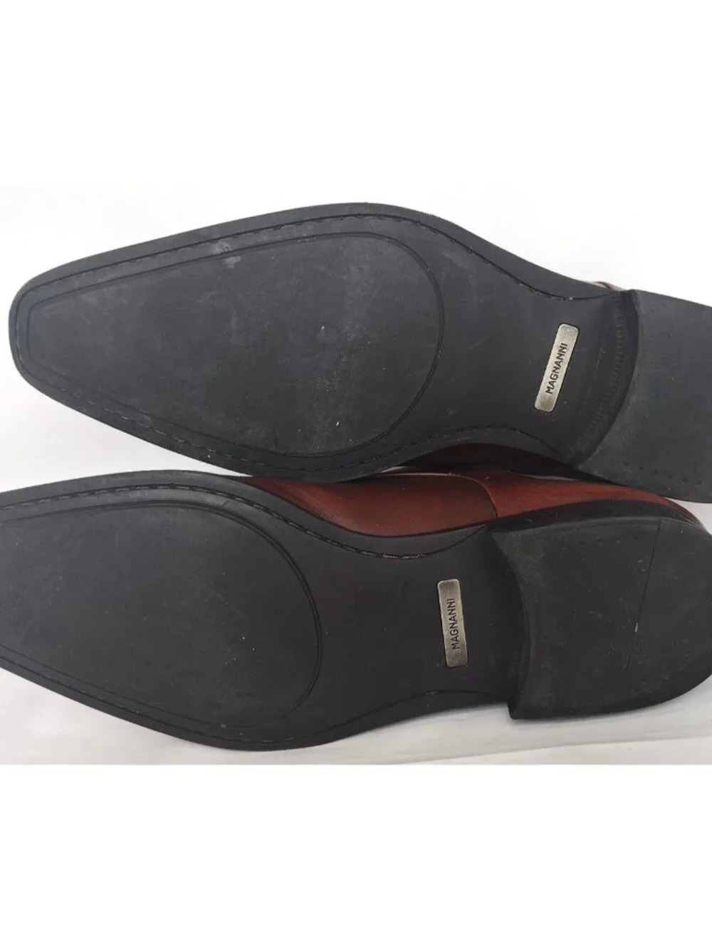 Magnanni Double Monk Strap Leather Dress Shoe Cognac Size 10  M